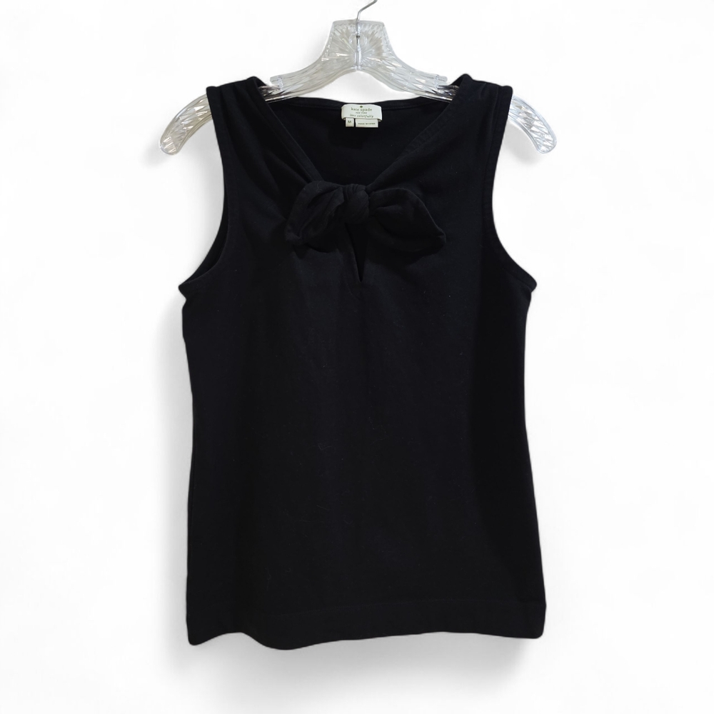 Kate Spade Bow Pomona Tank Top with Key Hole Neckline In Black Dressy‎ Casual